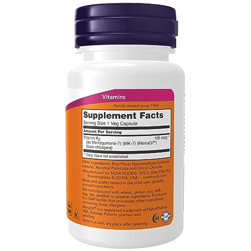 Now Foods Vitamin K-2, 100 Capsules