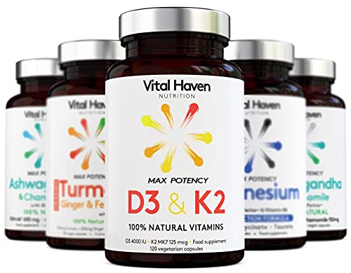 Natural Vitamin D3 & K2 - 4-Month Supply