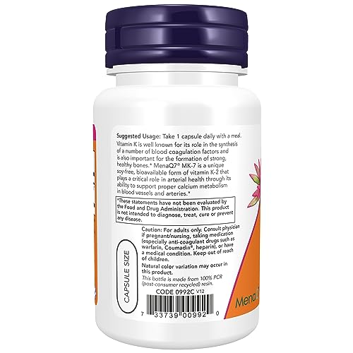 Now Foods Vitamin K-2, 100 Capsules