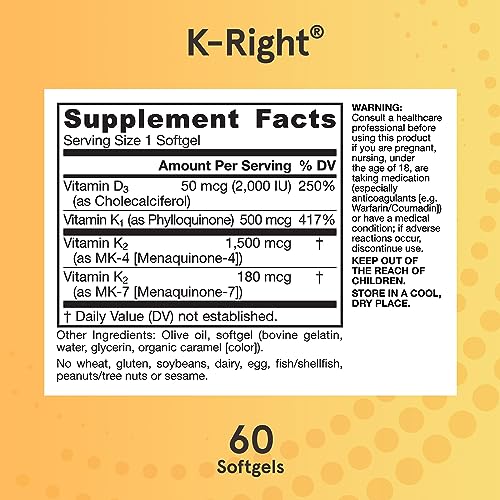 Jarrow Formulas K-Right Vitamin K Complex Softgels