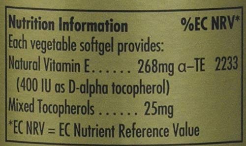 Solgar Vitamin E 400 IU Softgels, 50 Count
