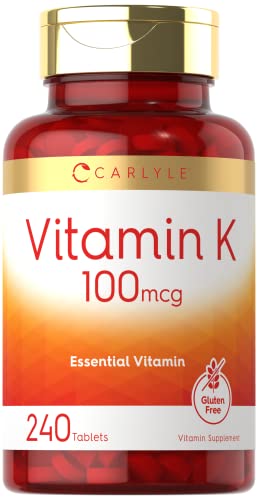 Carlyle Vegetarian Vitamin K 100 mcg, 240 Tablets