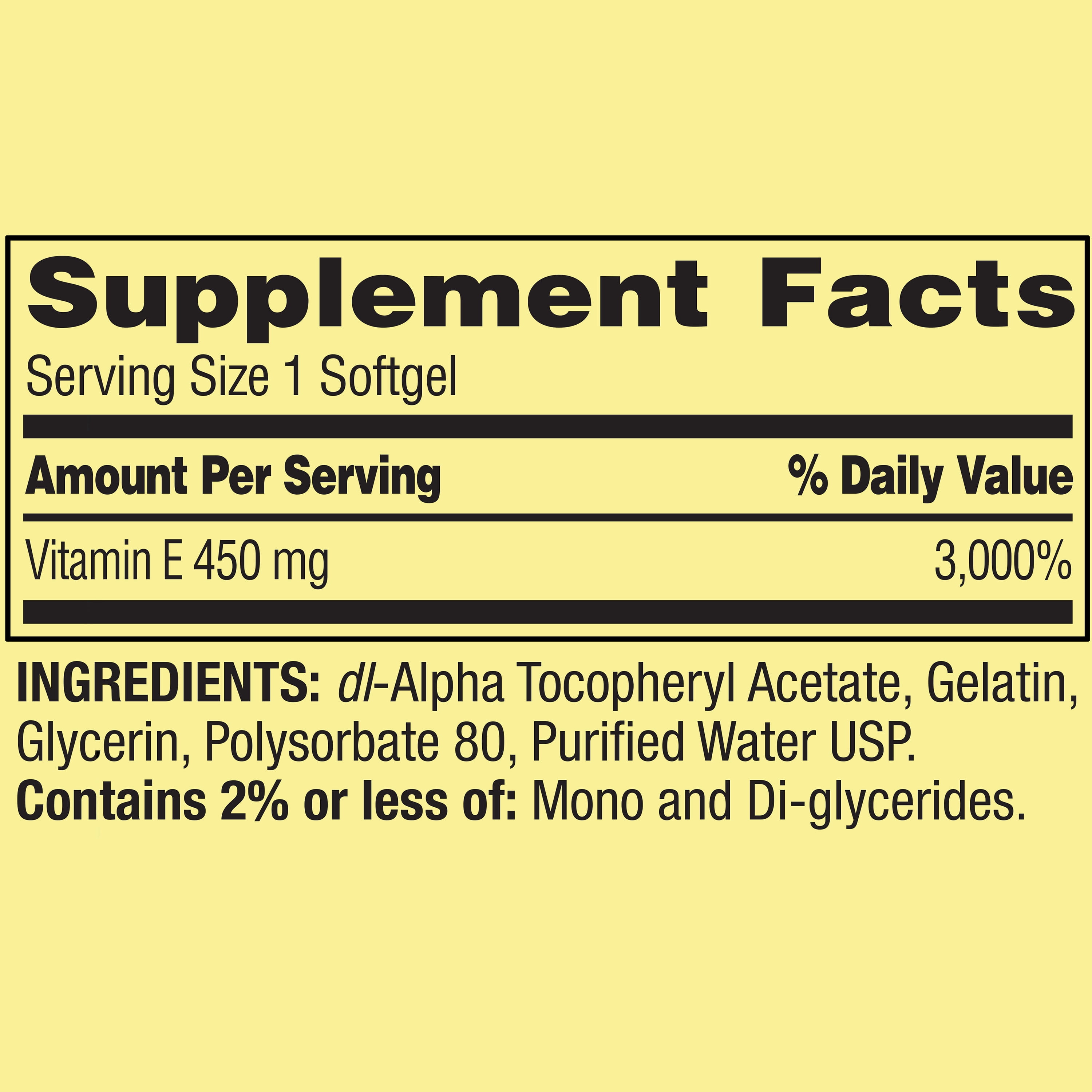 Spring Valley Extra Strength Vitamin E 450 mg Softgels