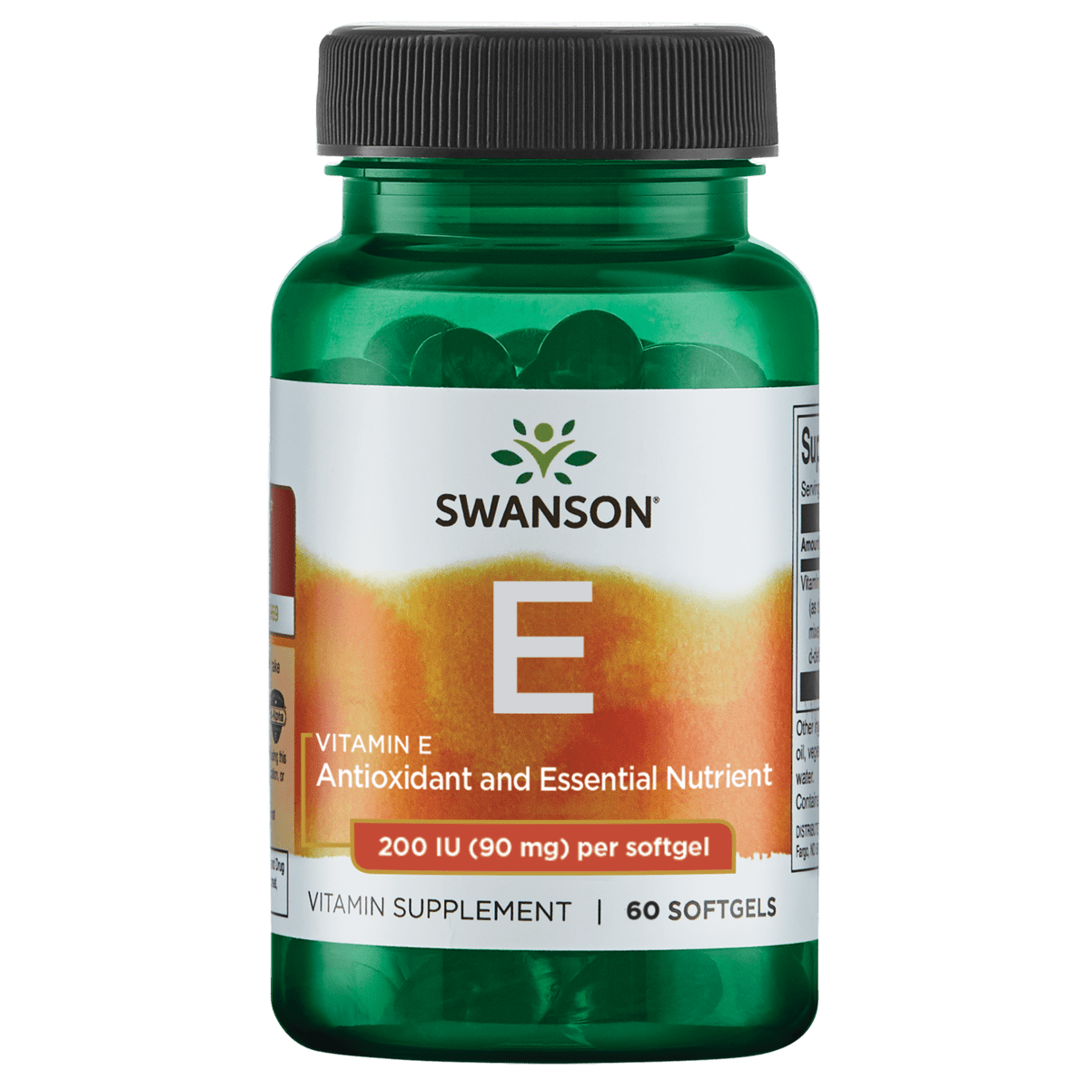 Swanson Vitamin E 200 IU Softgels - 60 Count
