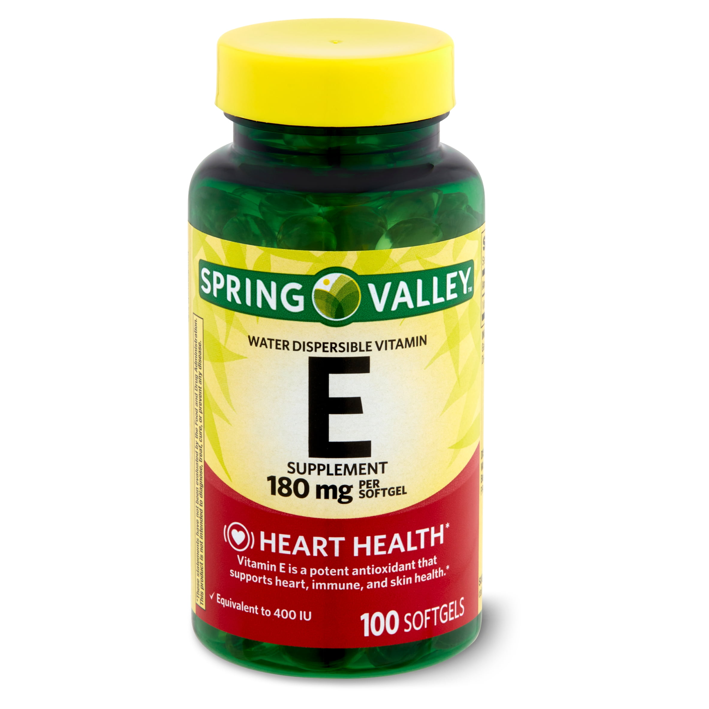 Spring Valley Water Dispersible Vitamin E, 100 Count