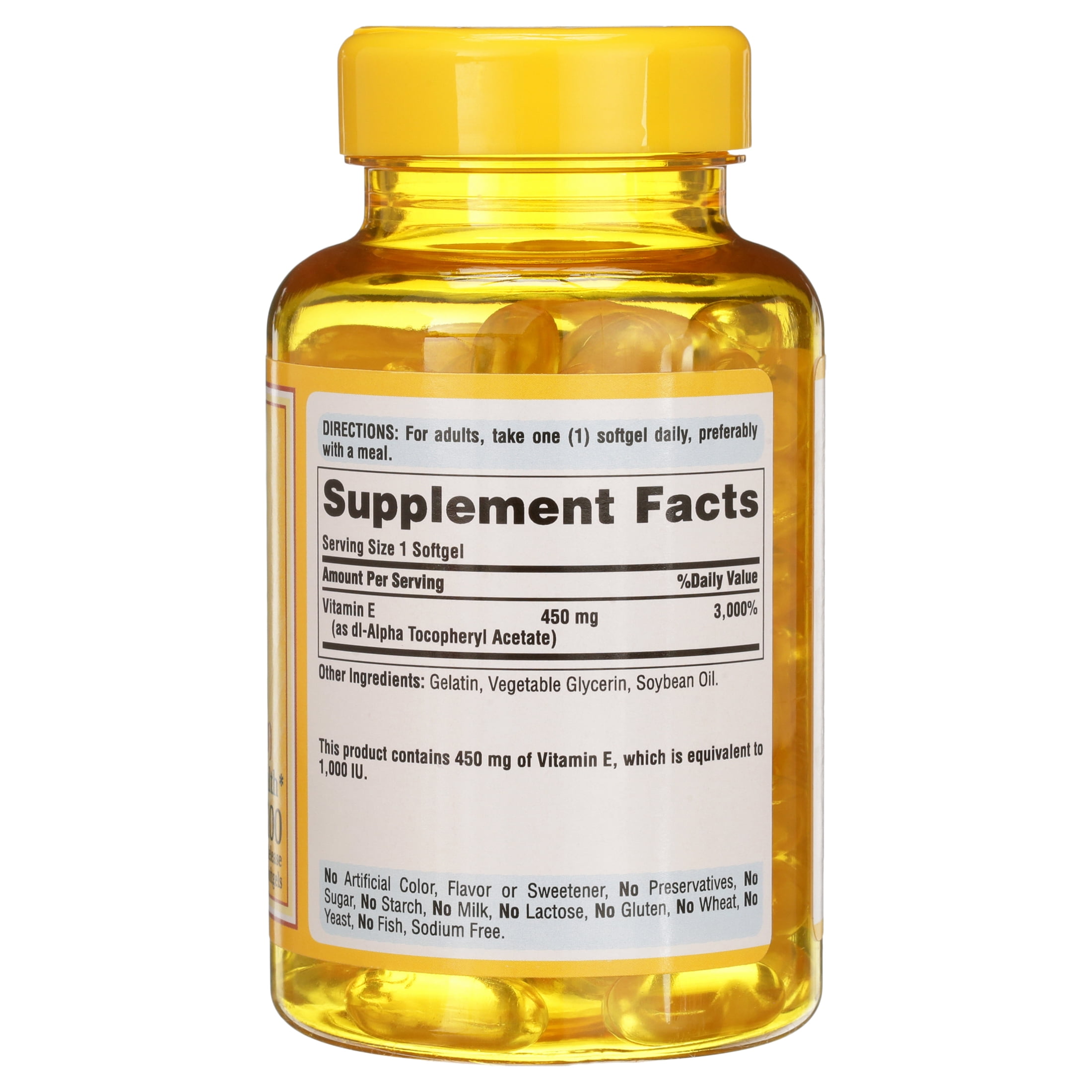 Vitamin E 1000 IU Mixed Tocopherols Softgels