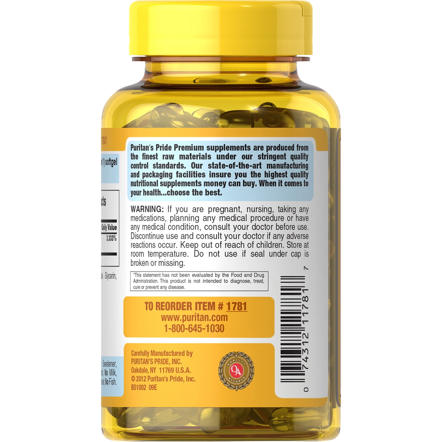 Vitamin E 1000 IU Mixed Tocopherols Softgels