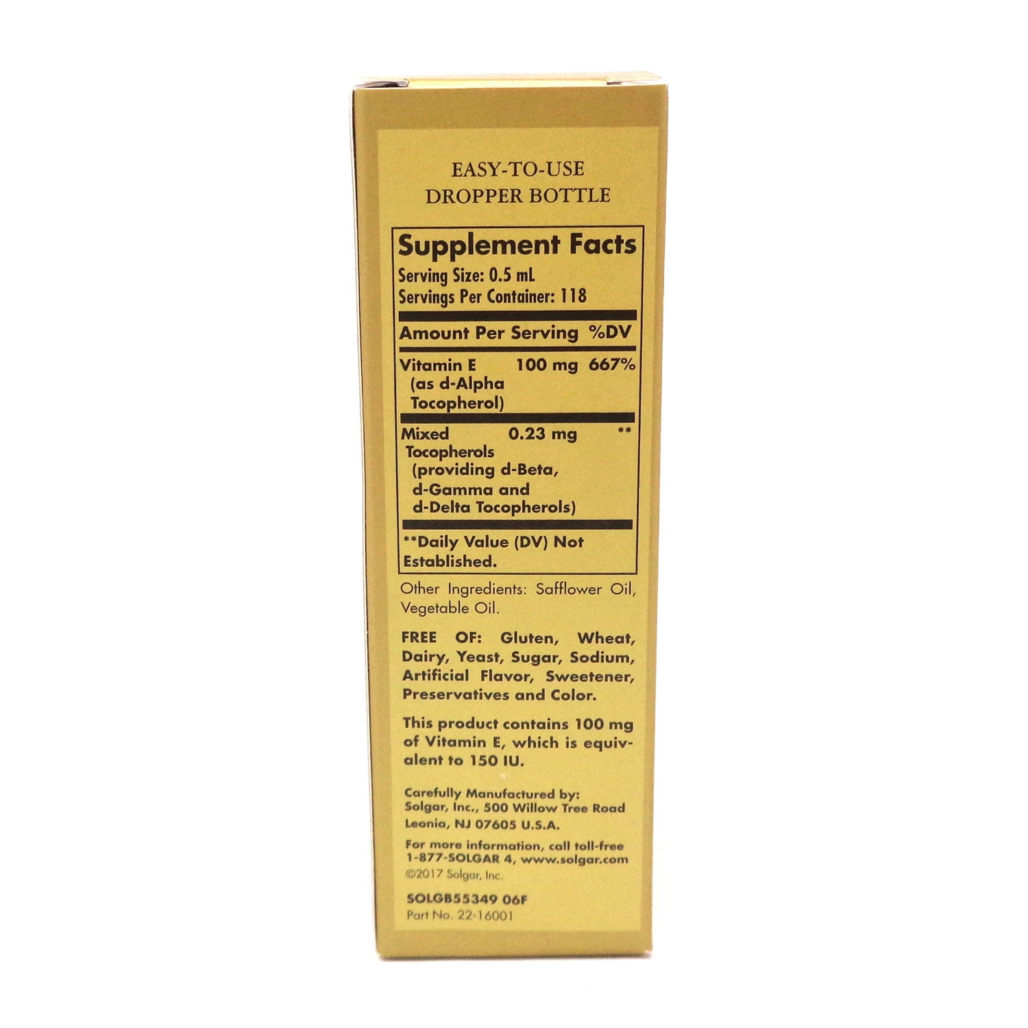 Solgar Liquid Vitamin E 2 oz Bottle