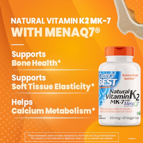 Doctor's Best Vitamin K2 Mk-7, 100mcg, 60 Capsules