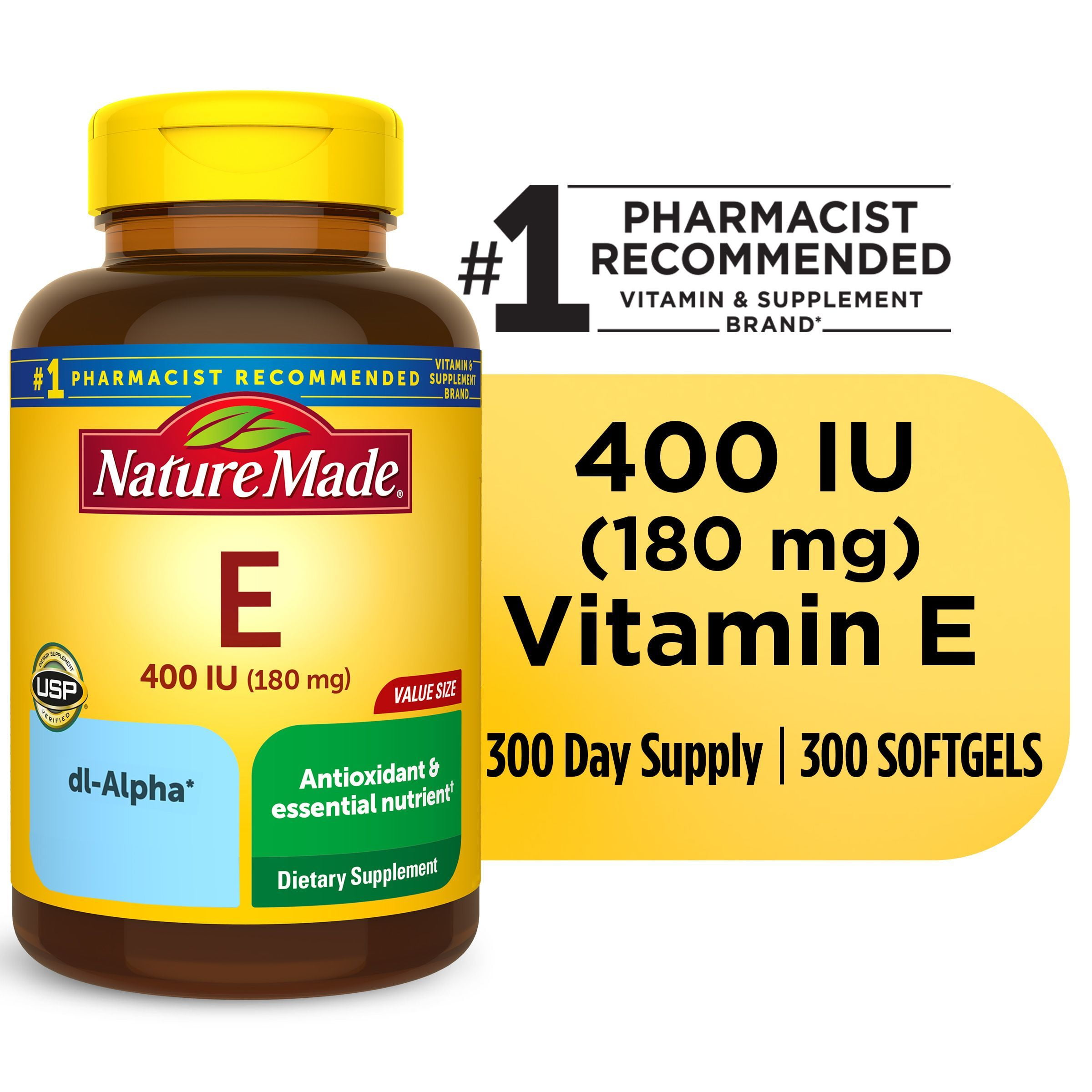 Nature Made Vitamin E 400 IU, 300 Softgels