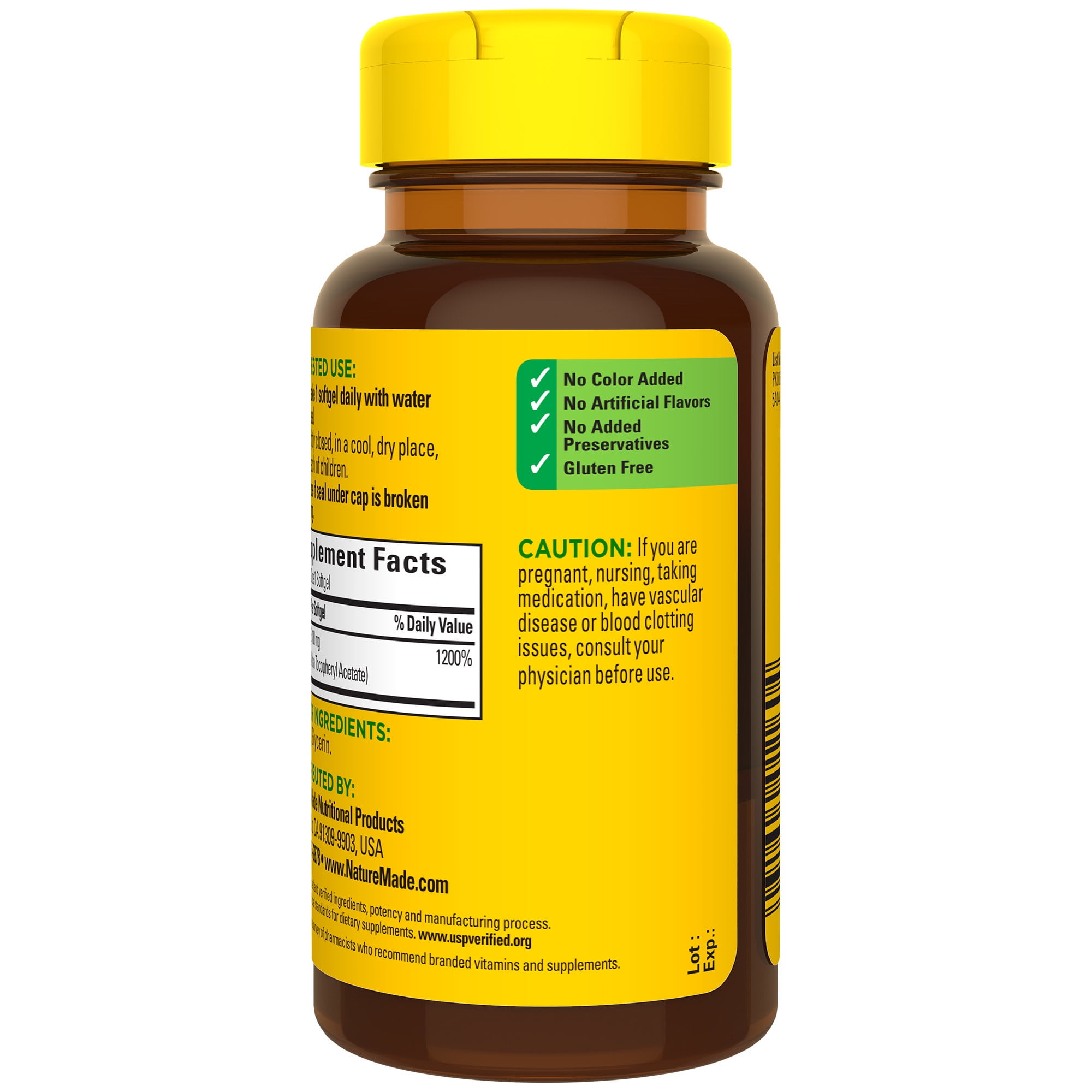Nature Made Vitamin E 180 mg Softgels, 100 Count