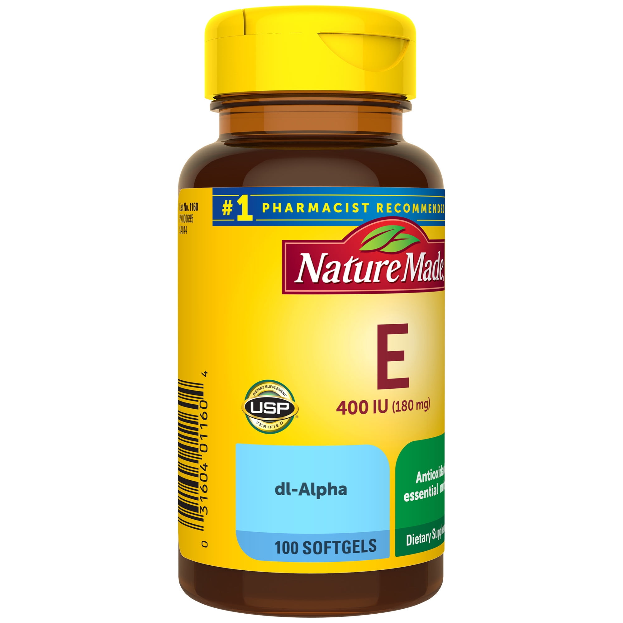 Nature Made Vitamin E 180 mg Softgels, 100 Count