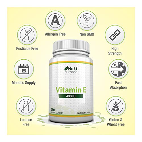 Vitamin E 400IU Softgels for Hair, Skin, Nails