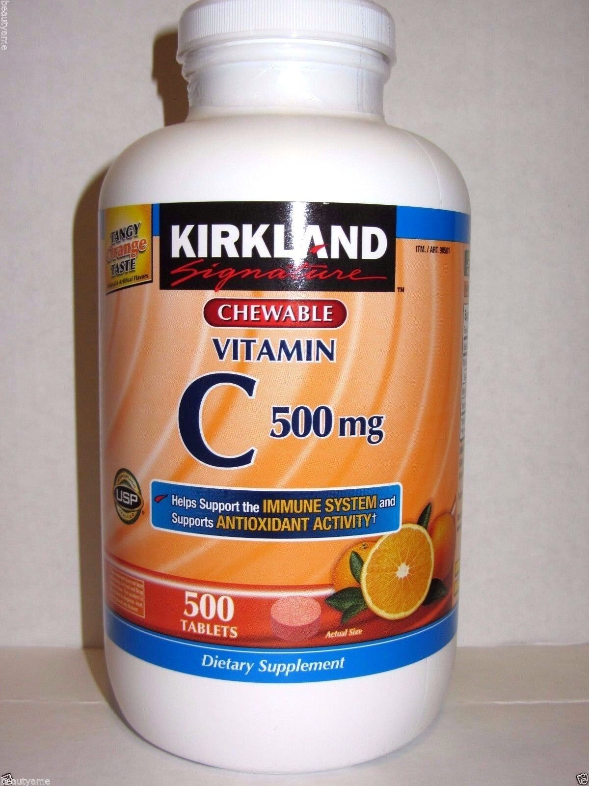 Kirkland Vitamin C 500mg Chewable Tablets 500 Count