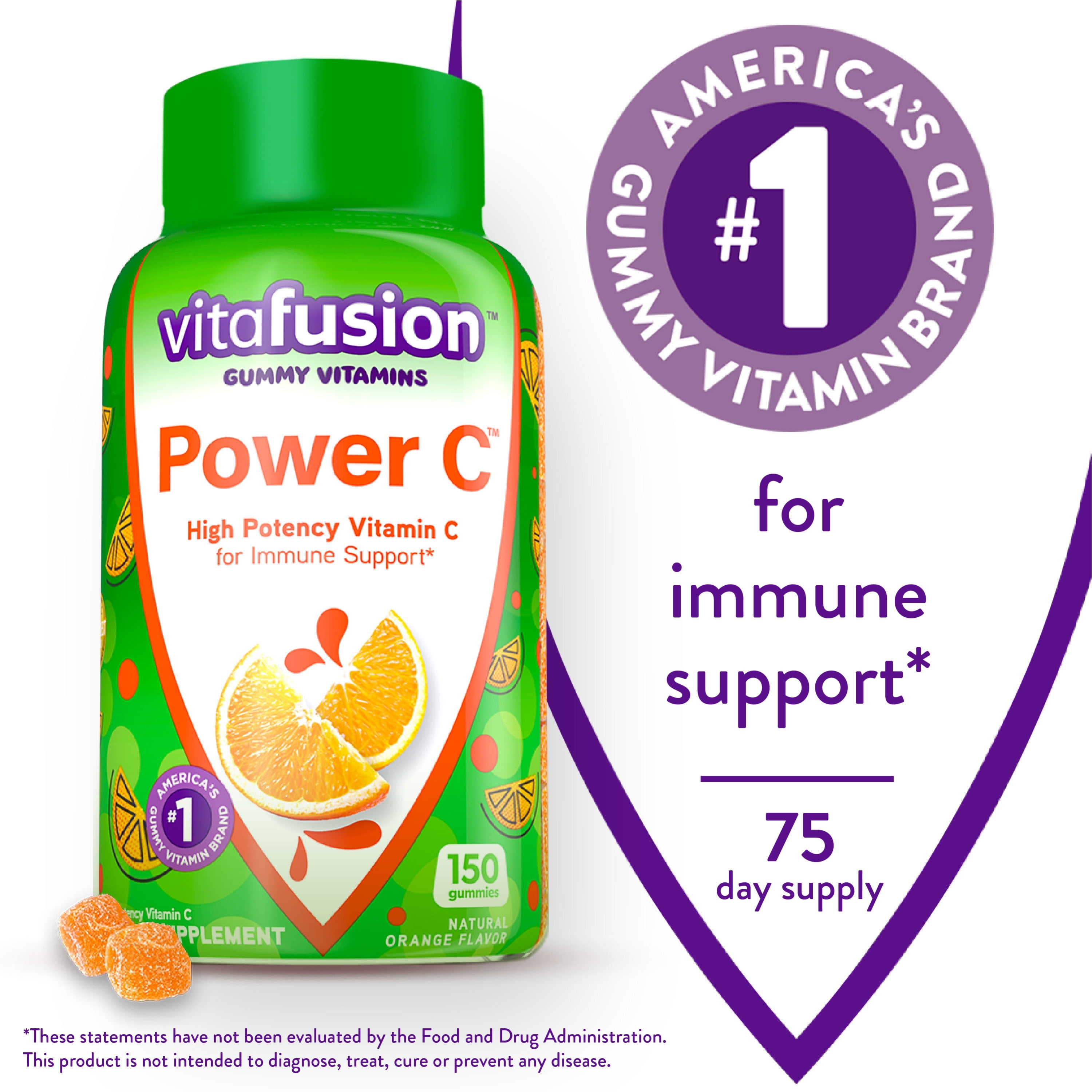 Power C Vitamin Gummies - 150 Count, Orange
