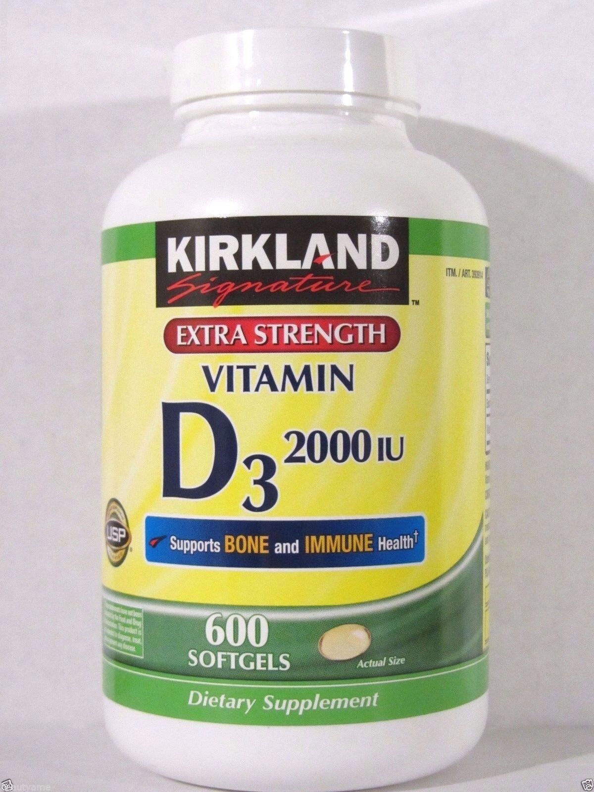 Kirkland Signature Vitamin D3 2000 IU Softgels