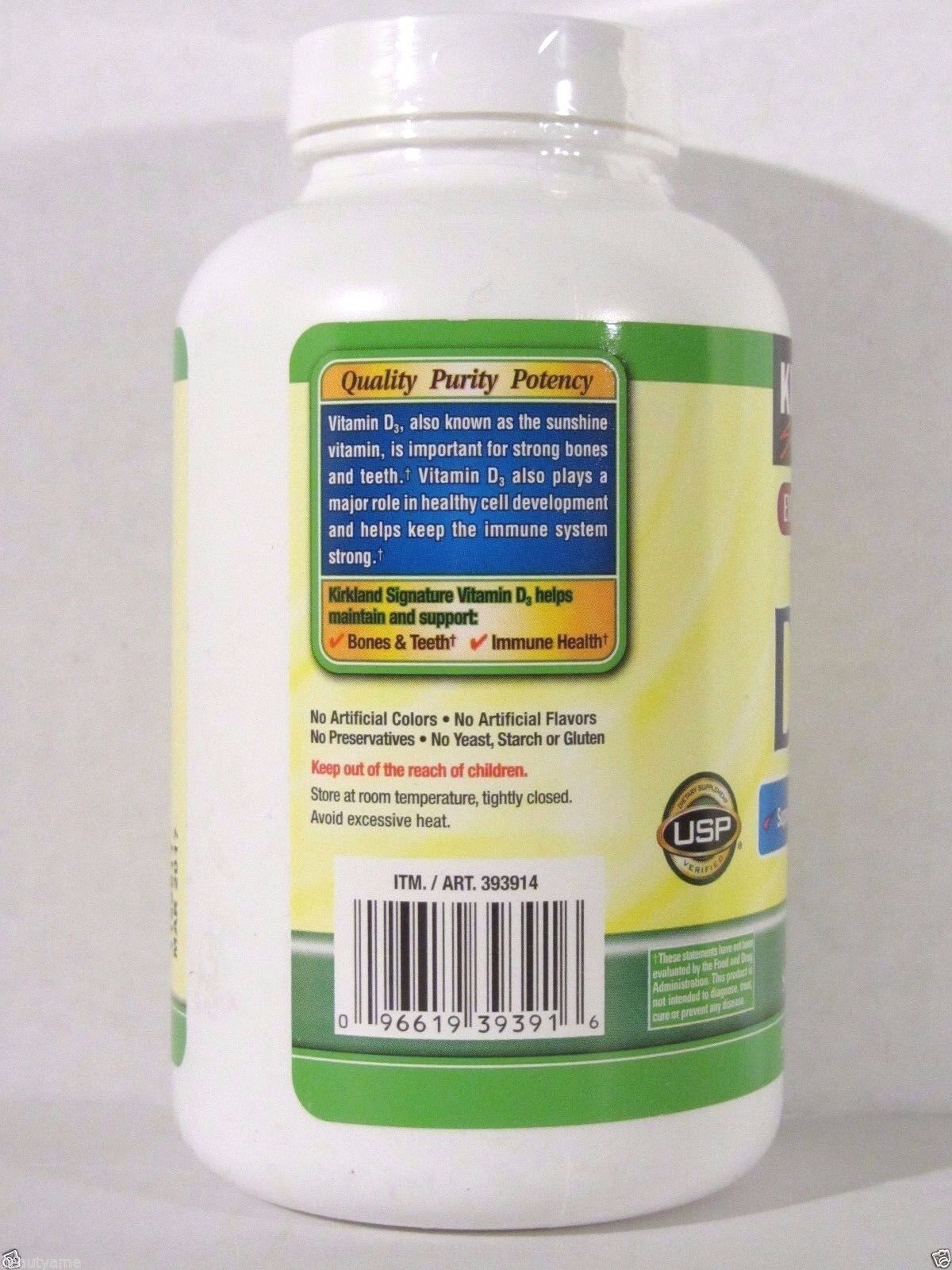 Kirkland Signature Vitamin D3 2000 IU Softgels