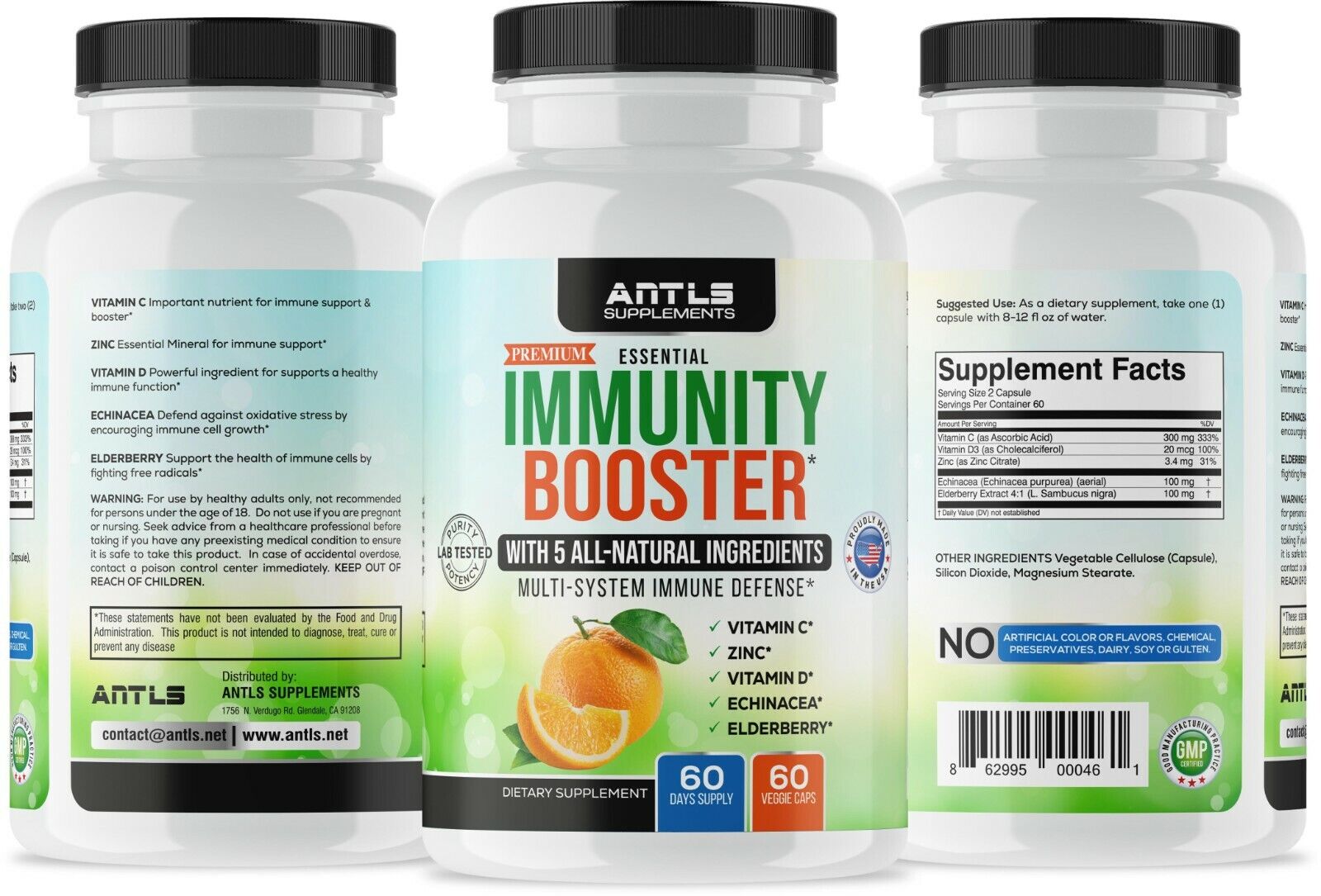Immune Support Multivitamin with Vitamin C, D3, Zinc