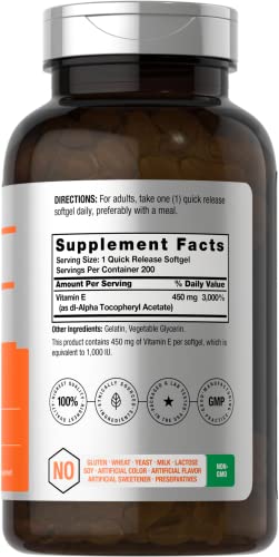 Vitamin E 1000 IU Softgels - 200 Count