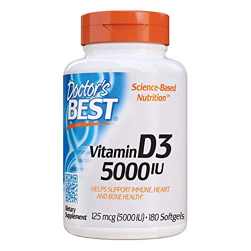 Doctor's Best Vitamin D3 5000IU, 180 Count