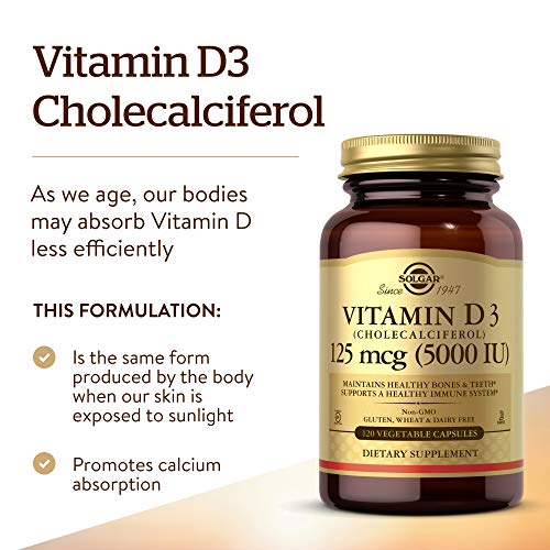Solgar Vitamin D3 5000 IU - 120 Veg Capsules
