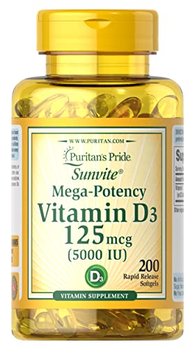 Puritan's Pride Vitamin D3 5000 IU Softgels