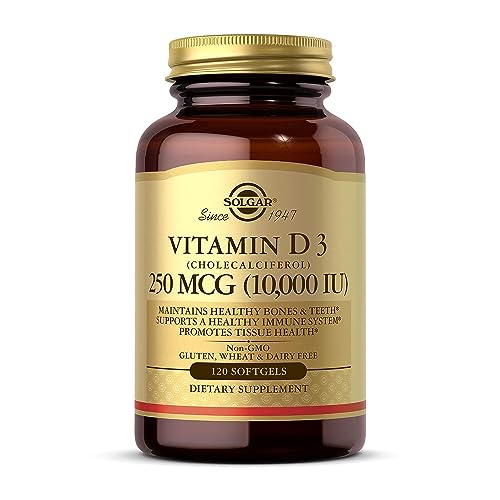 Solgar Vitamin D3 10,000 IU Softgels, 120 Count