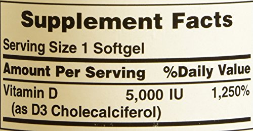 Puritan's Pride Vitamin D3 5000 IU Softgels