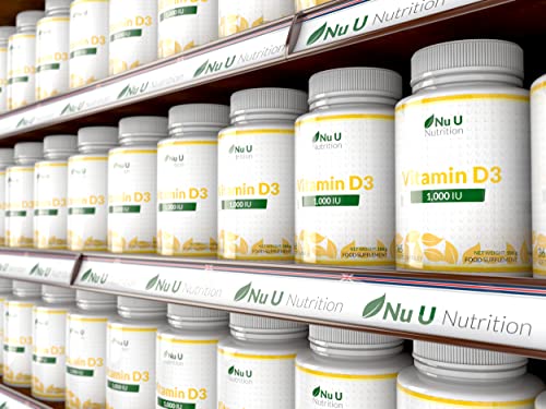 Vitamin D3 Softgels – Year Supply, Easy to Swallow