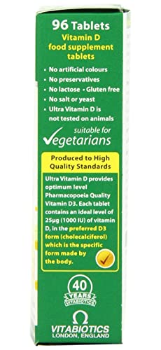 Vitabiotics Ultra Vitamin D Tablets - 96 Count