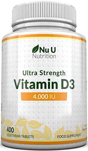 High Strength Vitamin D3 4000 IU, 400 Tablets