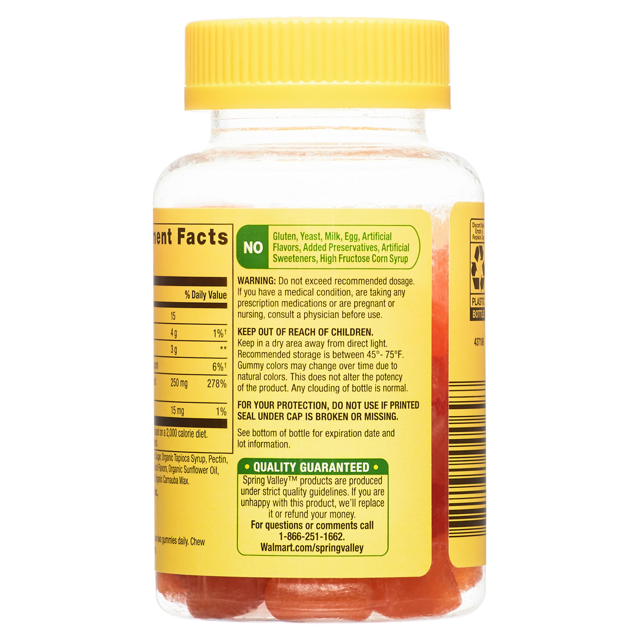 Spring Valley Non-GMO Vitamin C Gummies, 250mg