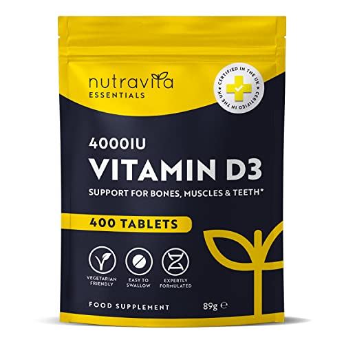 Vegetarian Vitamin D3 4000 IU Tablets - 400 Count