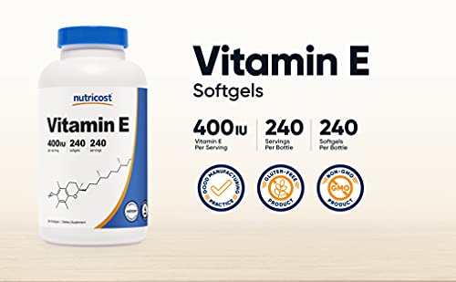 Nutricost Vitamin E 400 IU Softgel Capsules