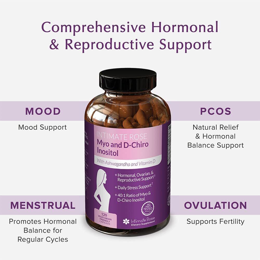 Myo-Inositol & Ashwagandha for PCOS - 120 Capsules