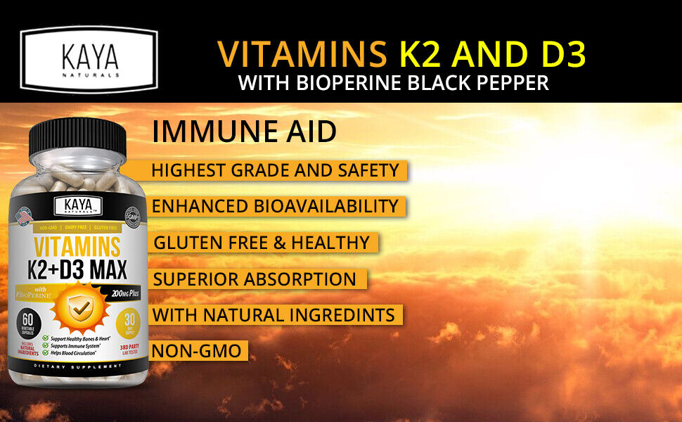 Vitamin K2 MK7 and D3 5000 IU Capsules