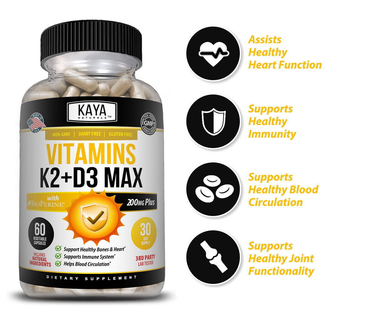 Vitamin K2 MK7 and D3 5000 IU Capsules
