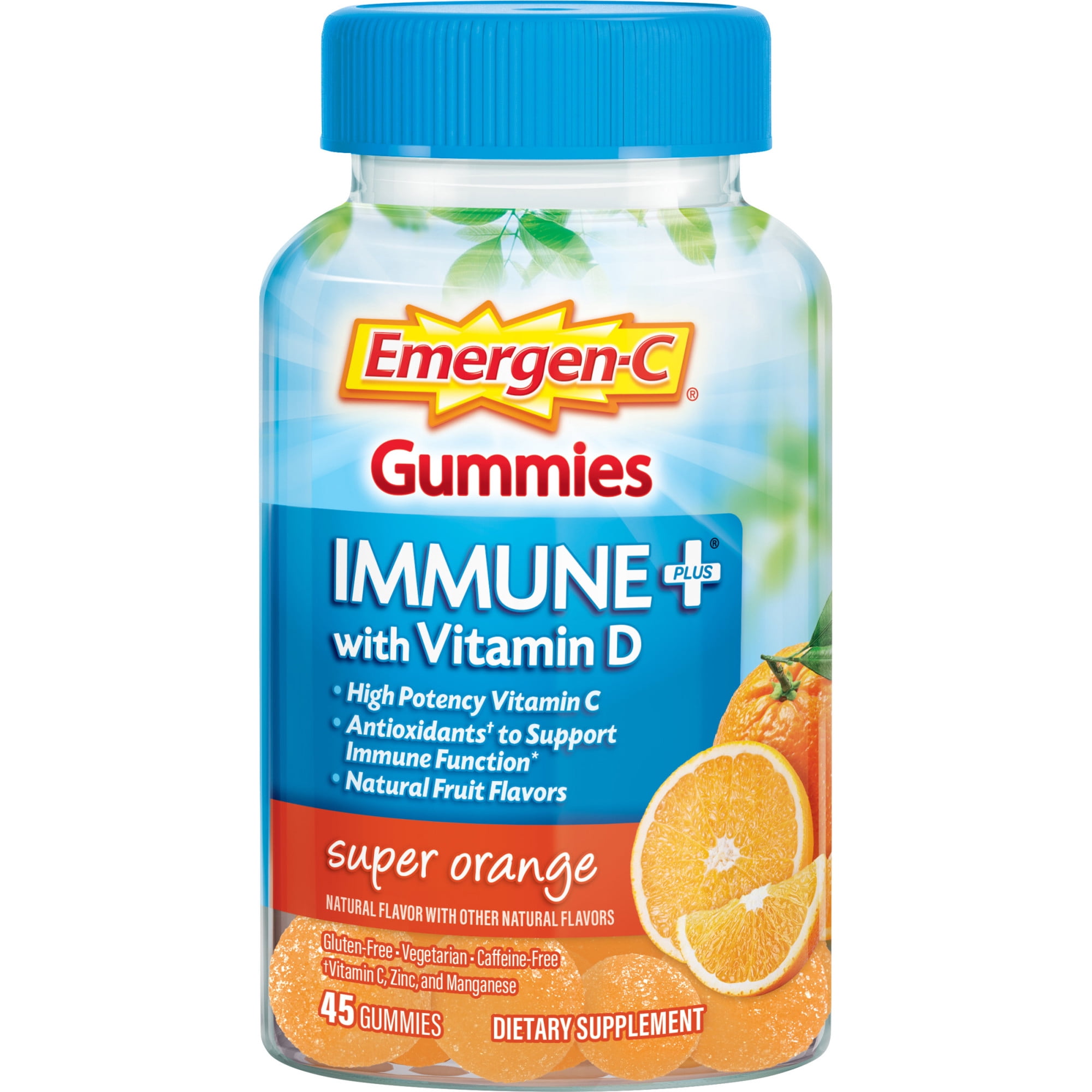 Emergen-C Immune+ Gummies, Vitamin D & C, 45 Count