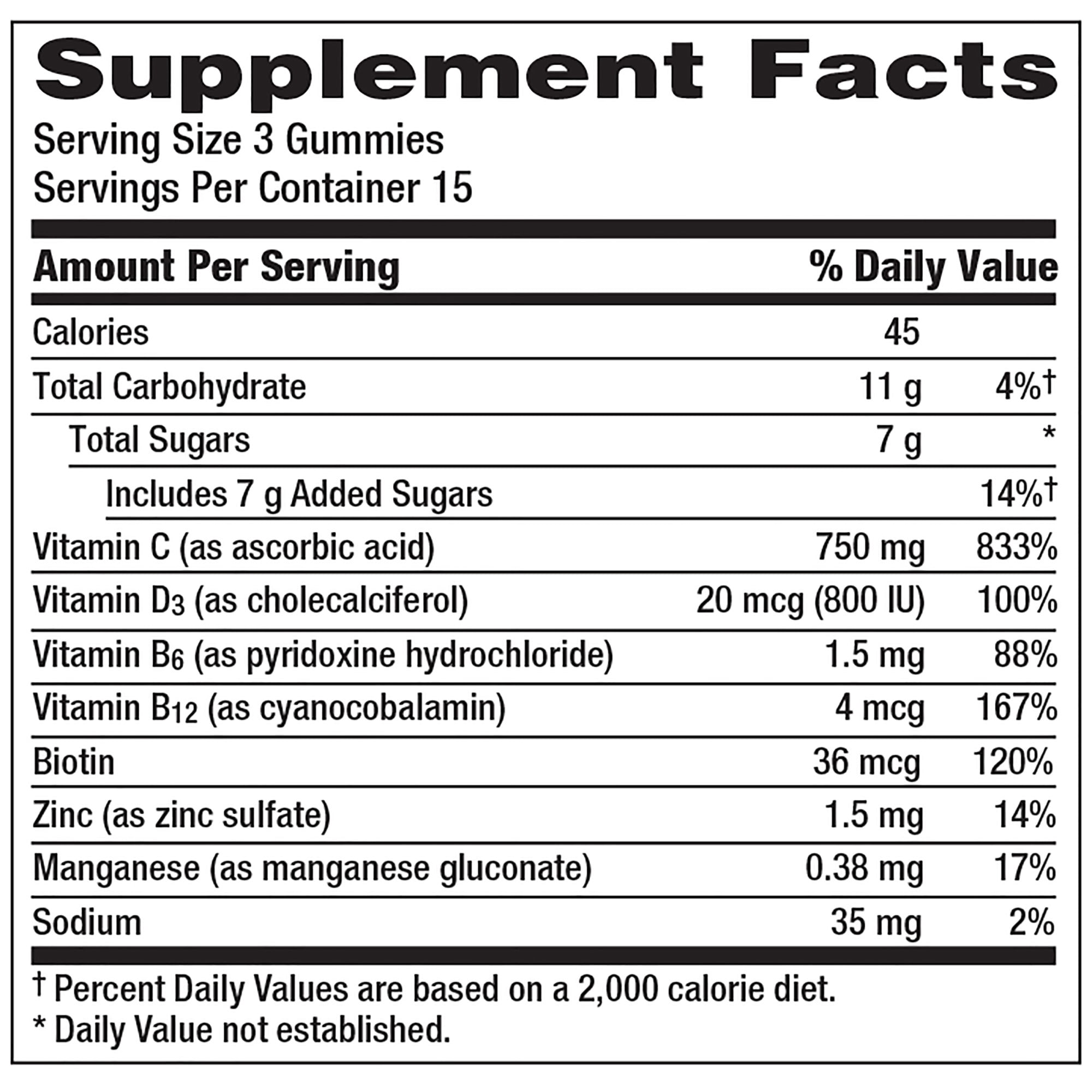 Emergen-C Immune+ Gummies, Vitamin D & C, 45 Count