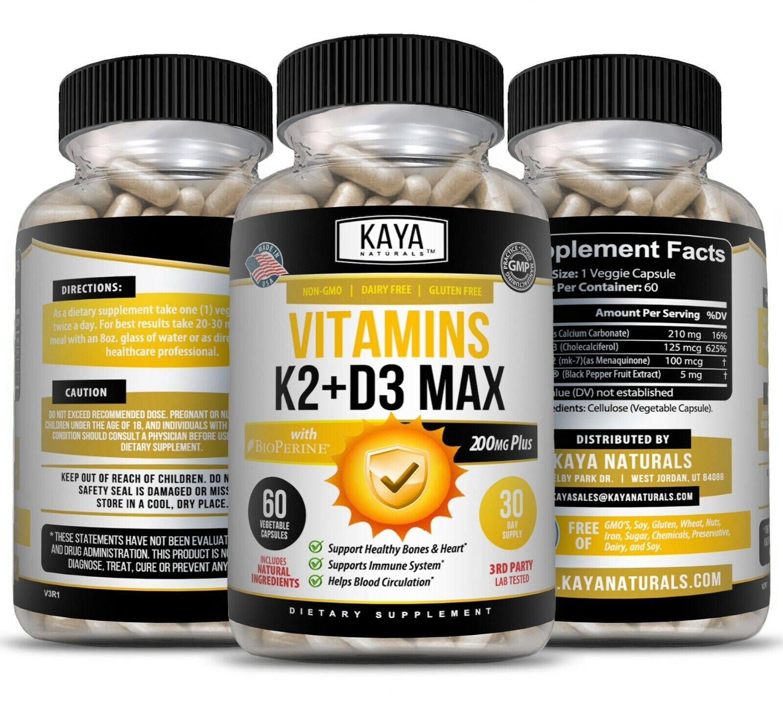 Vitamin K2 MK7 and D3 5000 IU Capsules