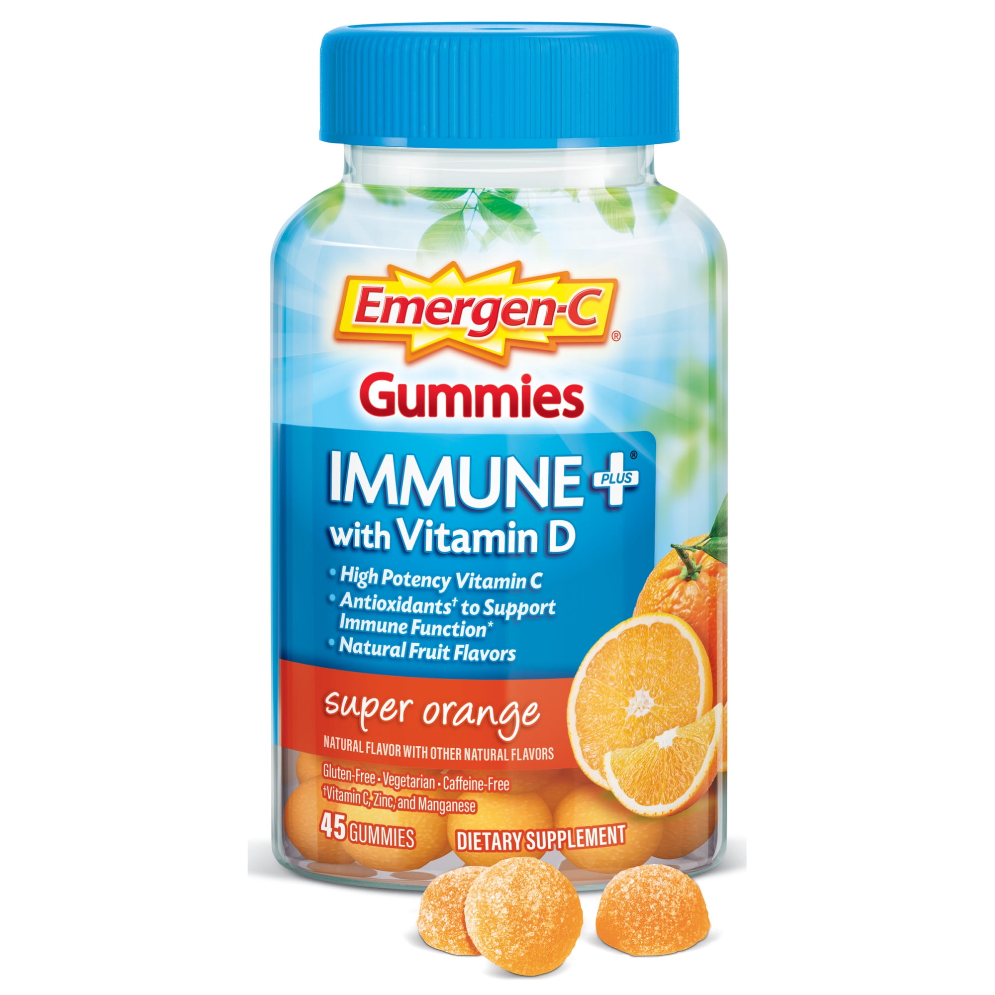 Emergen-C Immune+ Gummies, Vitamin D & C, 45 Count