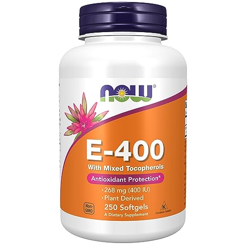 NOW Vitamin E-400 IU Softgels, 250 Count