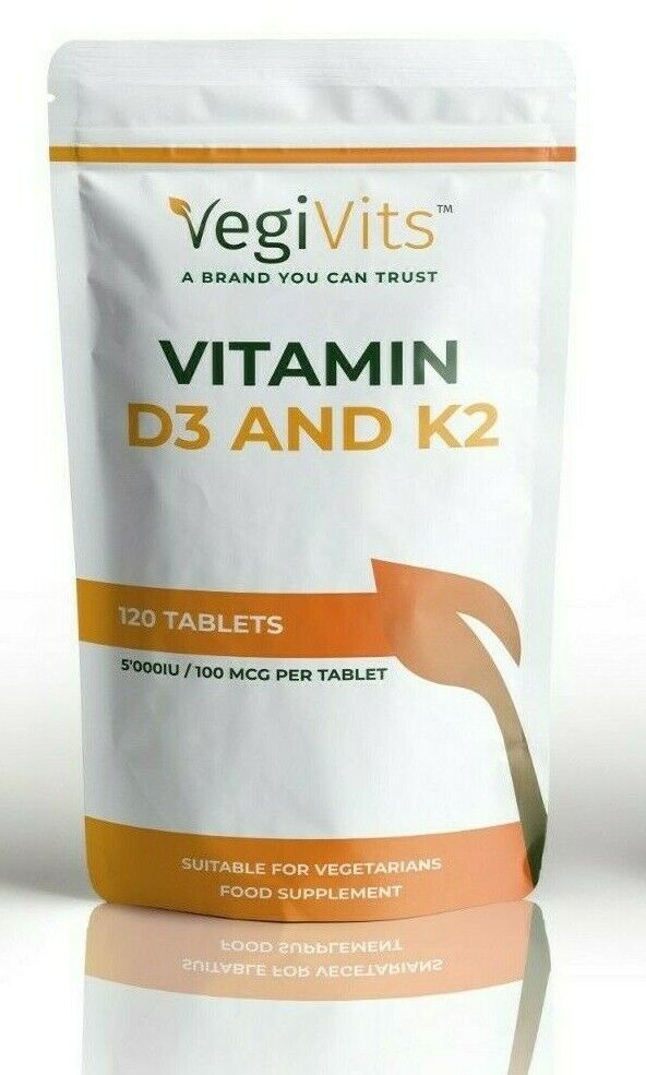 Vitamin D3 K2 5000IU 100mcg - 120 Tablets