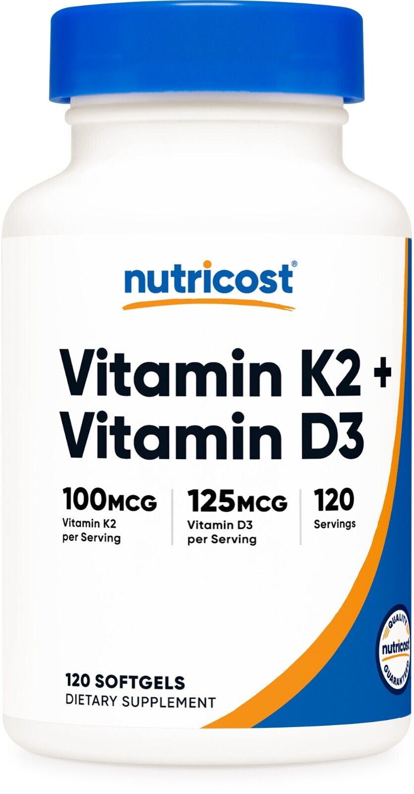 Nutricost K2 & D3 Softgels, 120 Count