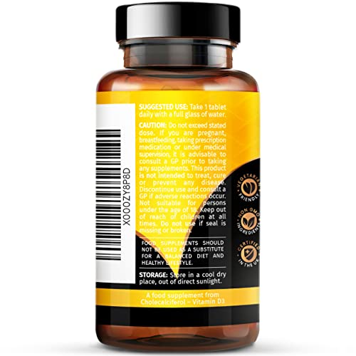 Vitamin D3 4000 IU Vegetarian Tablets - 365 Count