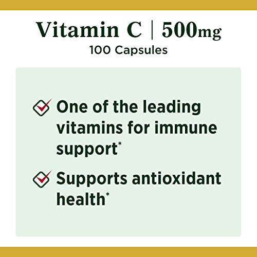 Nature's Bounty Vitamin C, 500mg Immune Support Capsules