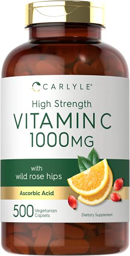 Carlyle Vitamin C 1000mg Vegetarian Caplets, 500 Count