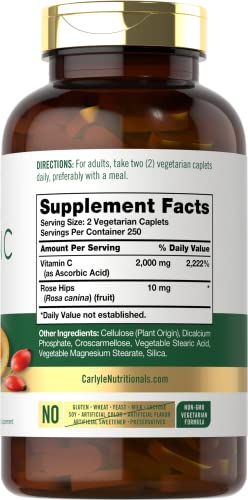 Carlyle Vitamin C 1000mg Vegetarian Caplets, 500 Count