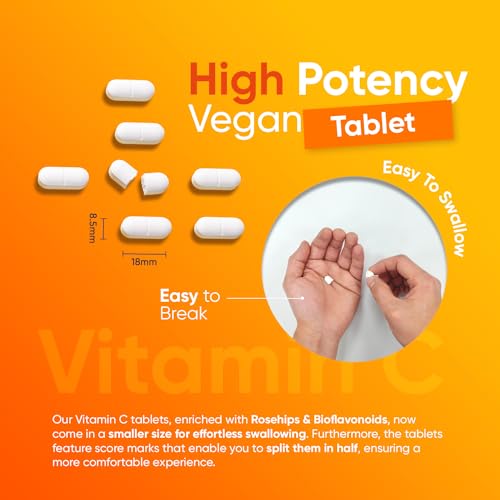 High Strength Vegan Vitamin C Tablets 1000mg