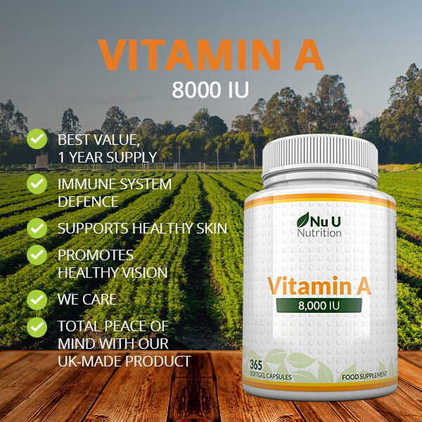 High Strength Vitamin A 8000 IU 365 Softgels